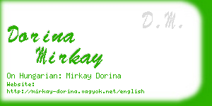 dorina mirkay business card